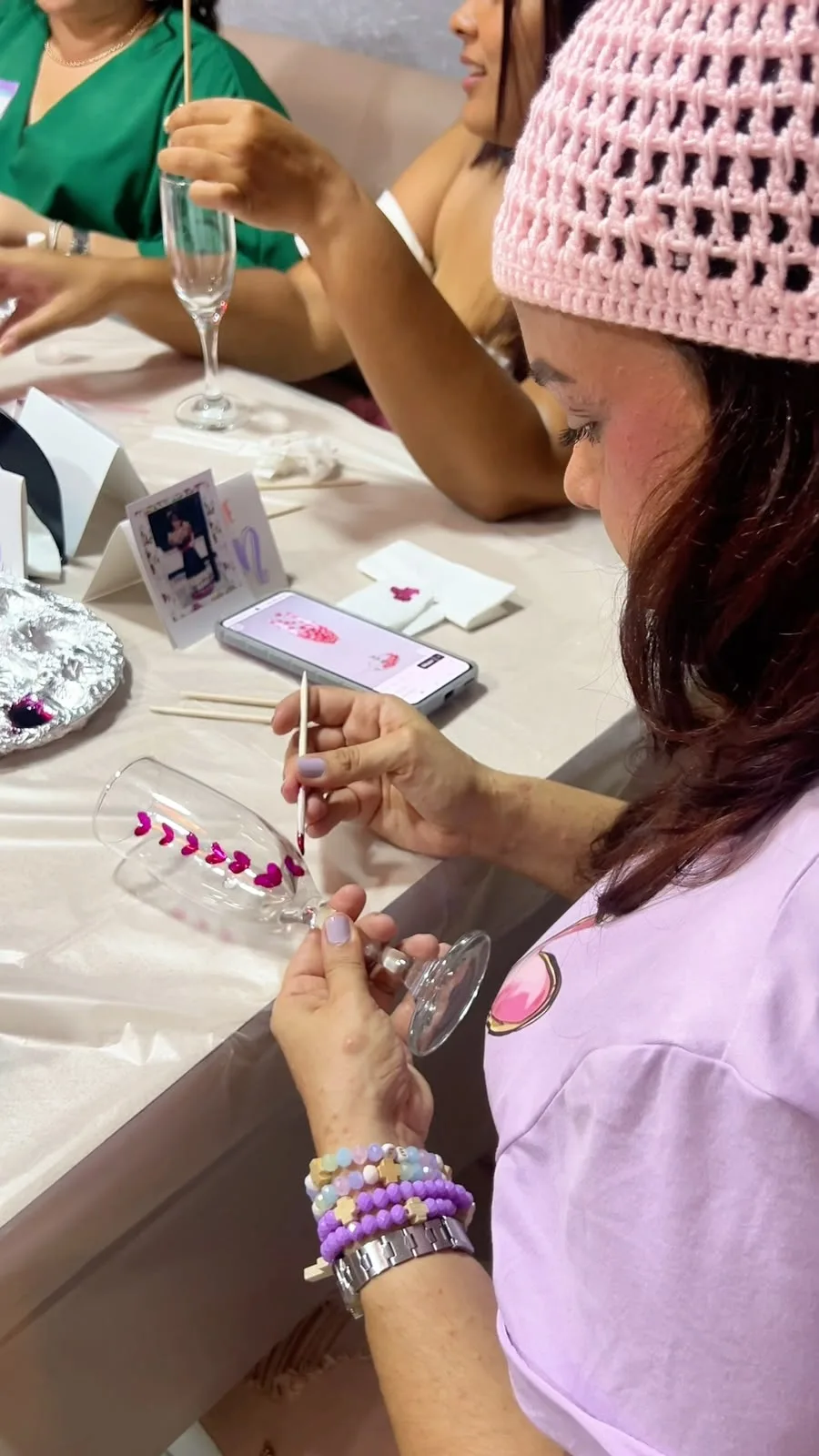 Pintura de copas en plan privado VitalClub